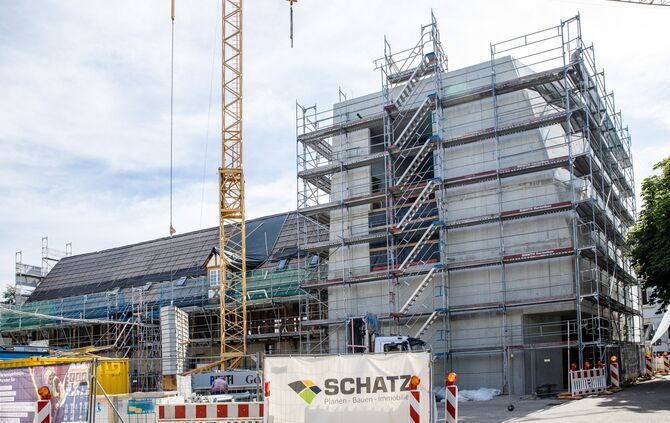 Stand Neubau der Stadtbücherei Schorndorf, 18.07.2024.
