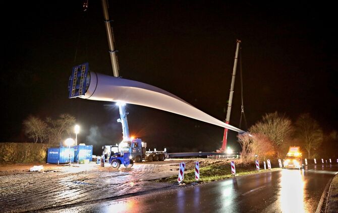 Windrad Transport