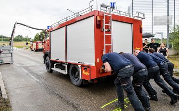 Fest der Feuerwehr Winnenden Abt. Buchenbach mit dem Höhepunkt "Tankerdrücken", 27.07.2024.