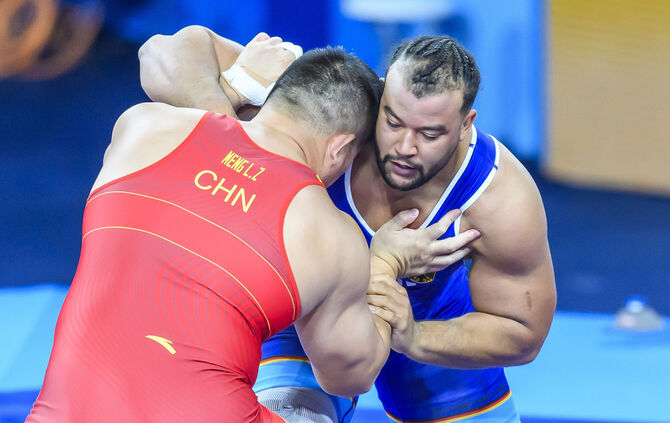 FRA, Olympische Sommerspiele Paris 2024, Ringen, Herren Griechisch-R?misch 130kg, Achtelfinale