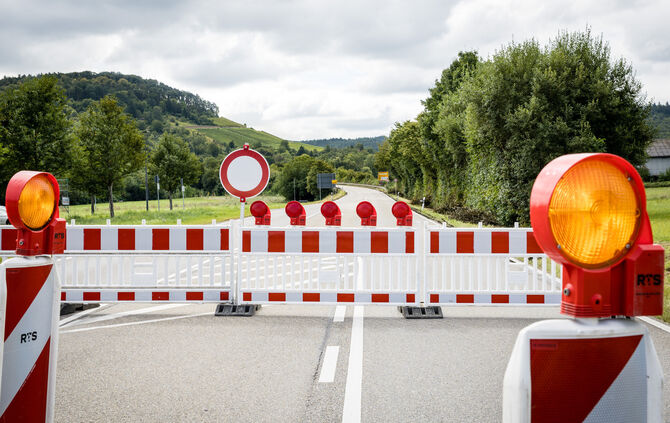 Sperrung der Ostumfahrung Winnenden wegen Sanierung, 19.08.2024.