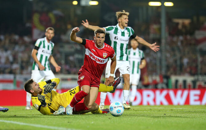 Fußball DFB Pokal  SC Preußen Münster vs. VfB Stuttgart
