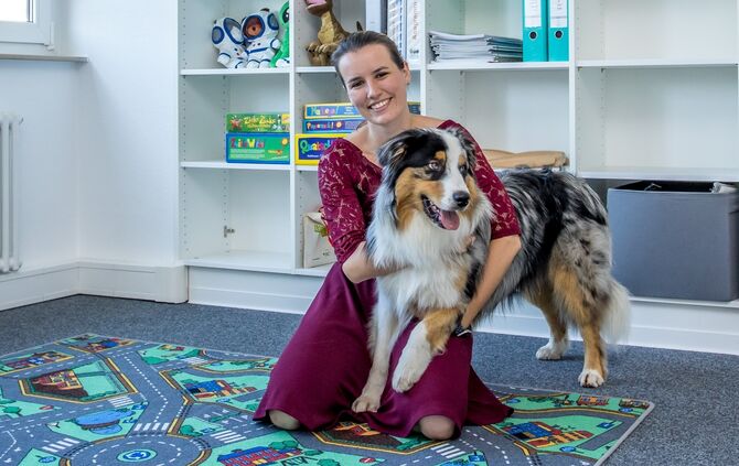 Sabrina Haag eröffnet eine Logopädiepraxis in der Südstraße in Korb, 28.09.2024.