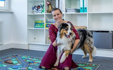 Sabrina Haag eröffnet eine Logopädiepraxis in der Südstraße in Korb, 28.09.2024.