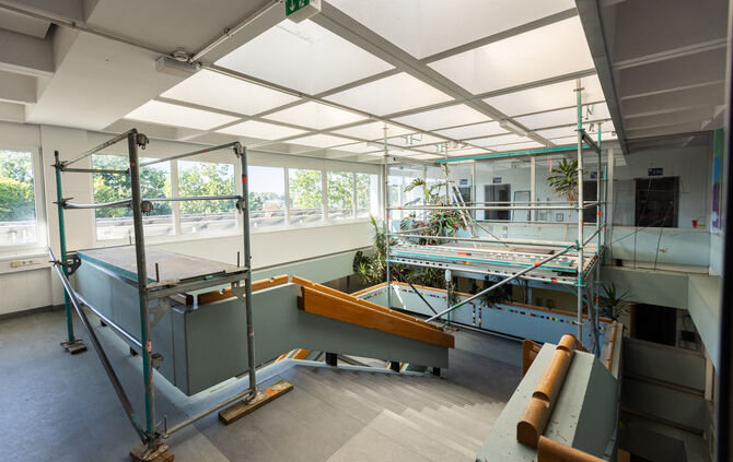 Bauarbeiten am Limes-Gymnasium, Stand August 2024