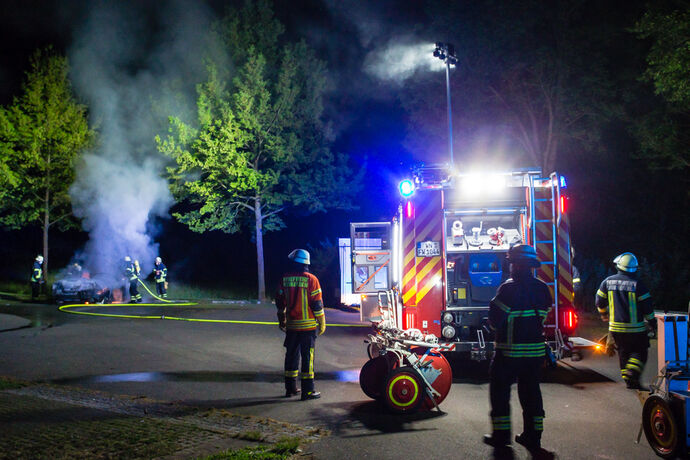 Autobrand, Albertviller Straße, Winnendenh, 10.05.2020.