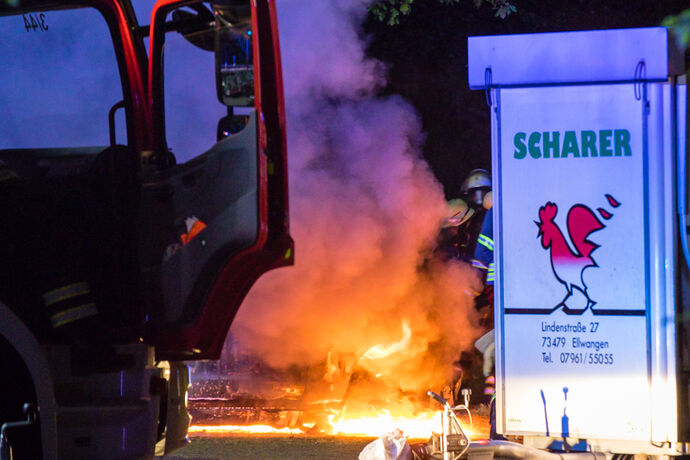 Autobrand, Albertviller Straße, Winnendenh, 10.05.2020.