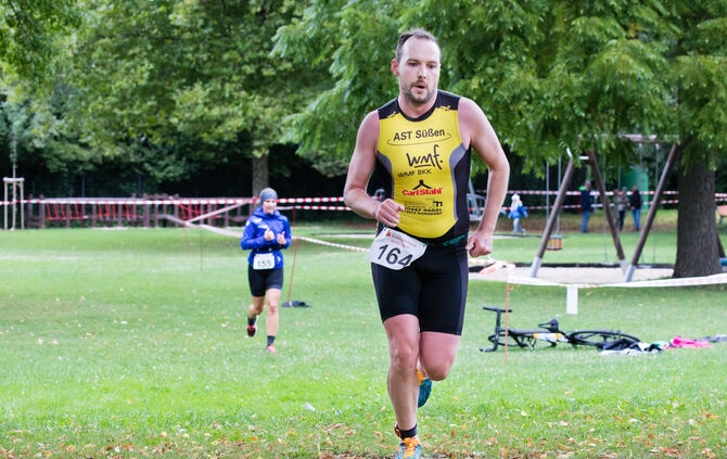 Der VfL Waiblingen veranstaltete den Swim&Run im Wunnebad Winnenden, 14.09.2024.