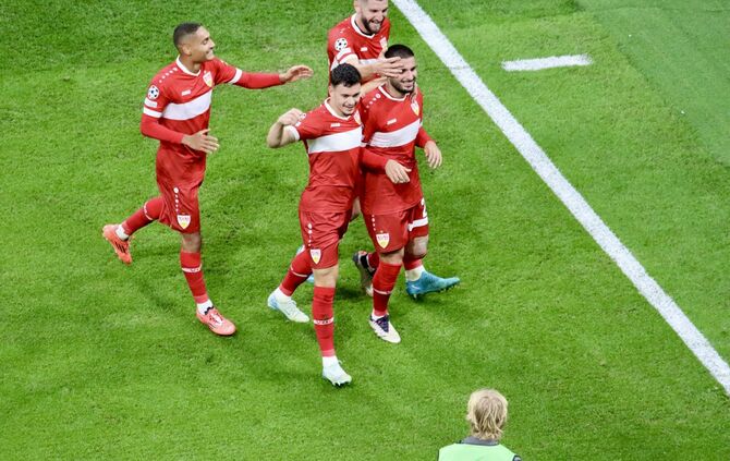 VfB-Torjubel im Spiel gegen Real Madrid