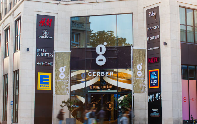 Das Einkaufzentrum "Gerber" feiert 10-jähriges Jubiläum.