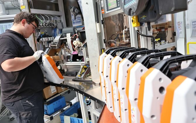 Stihl Akku Pack Produktion