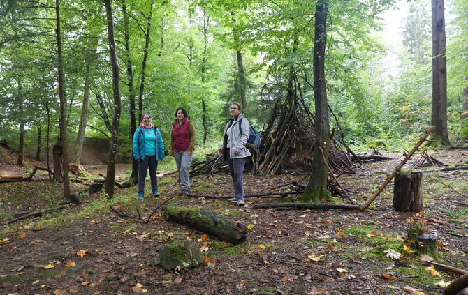 Das Team vom Waldkindergarten Welzheim: Mandy Müller, Sonja Schöffler, Denise Frank
