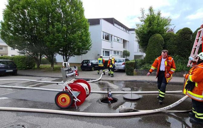 Brand in Mehrfamilienhaus in Backnang, Größeweg, 15.05.2020