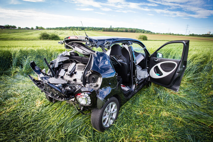Schwerer Unfall, L1140, Hohenacker - Remseck, 19.05.2020.