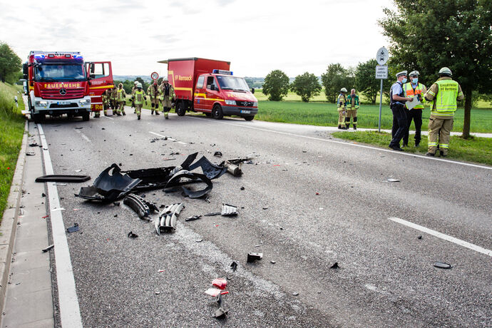 Schwerer Unfall, L1140, Hohenacker - Remseck, 19.05.2020.