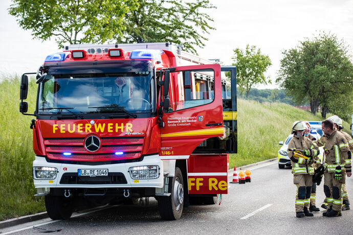 Schwerer Unfall, L1140, Hohenacker - Remseck, 19.05.2020.