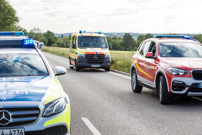 Schwerer Unfall, L1140, Hohenacker - Remseck, 19.05.2020.