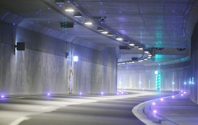 Sicherheitsmassnahmen im Leutenbacher B14 Tunnel  werden gezeigt