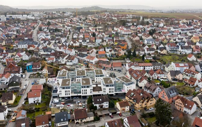 Luftbild: Schwaikheim, 26.02.2021.