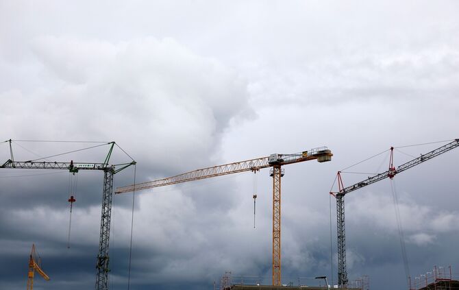 Kran Baukran Baustelle Bau