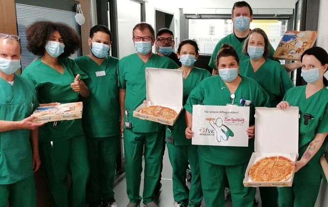 fsv pizzaübergabe klinikum winnenden