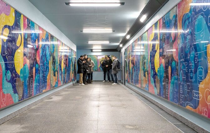 Offizieller Einweihungstermin Haltestelle Rommelshausen mit DB und Gemeindevertretern, Kernen, 12.12.2024.