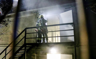 Brand in der städtischen Asylunterkunft Winnenden, Albertviller Straße, 15.12.2024.