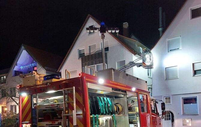 Feuerwehreinsatz in der Wagnerstraße in Winnenden - 1