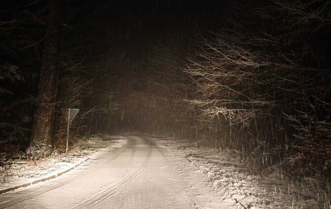 Schneefall bei Kasiersbach