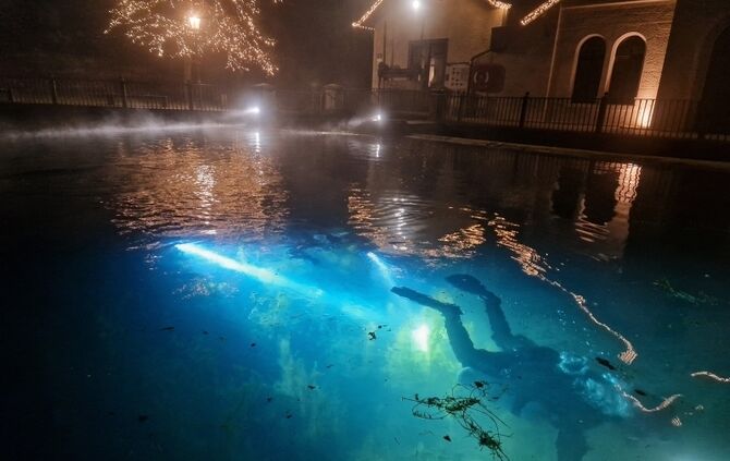 Tauchverein Bonito Schorndorf beim Tauchen im Brenztopf im Dezember 2024, Tauchkurs, Infoabend, Training