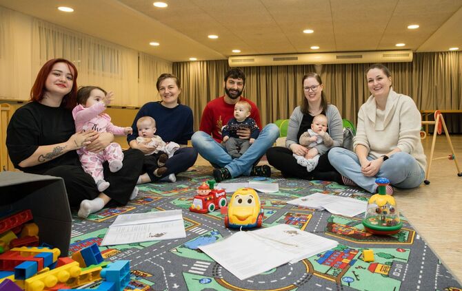 Erste Krabbelgruppe der katholischen Kirche in Waiblingen-Hegnach, 20.12.2024.