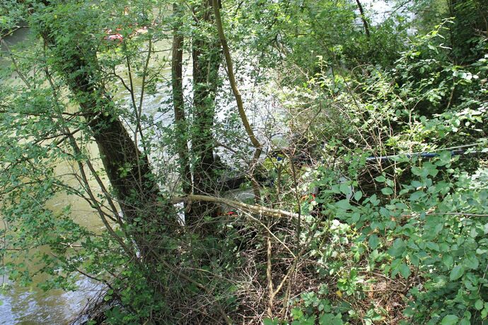 Bietigheim: PKW landet in der Enz