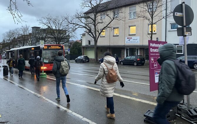 Ersatzverkehr zwischen Waiblingen und Stuttgart im Januar 2025