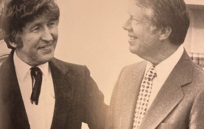 Gotthilf Fischer mit US-Präsident Jimmy Carter