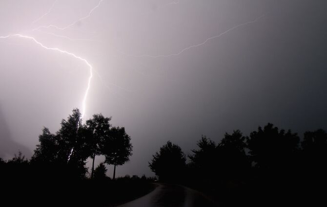 Blitz zwischen winterbach und weiler