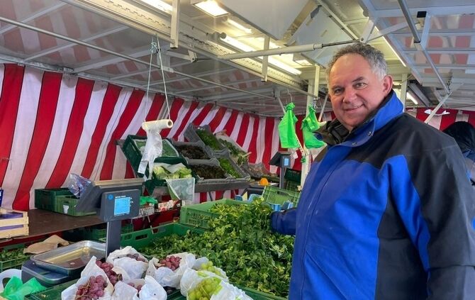 Matthias Schaaf an seinem Stand