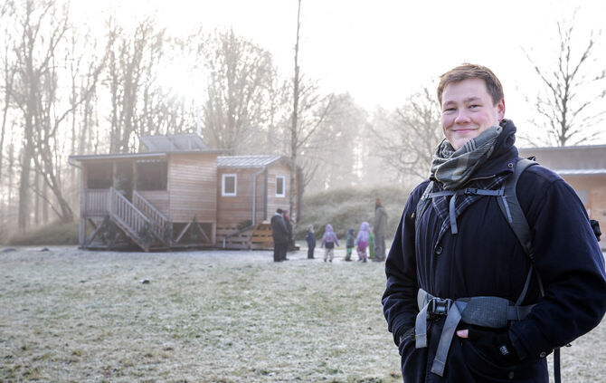 Waldkindergartenleiter Thimo Flügge, Remshalden, 16.01.2025.