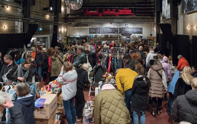 Großer Trubel beim Nachflohmarkt in der Manufaktur Schorndorf, 17.01.2025.