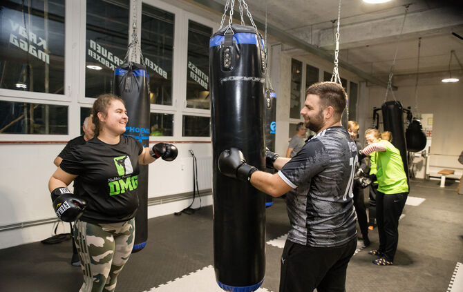 Inklusives Kickbox-Angebot im Kickbox-Center Schorndorf, 17.01.2025.