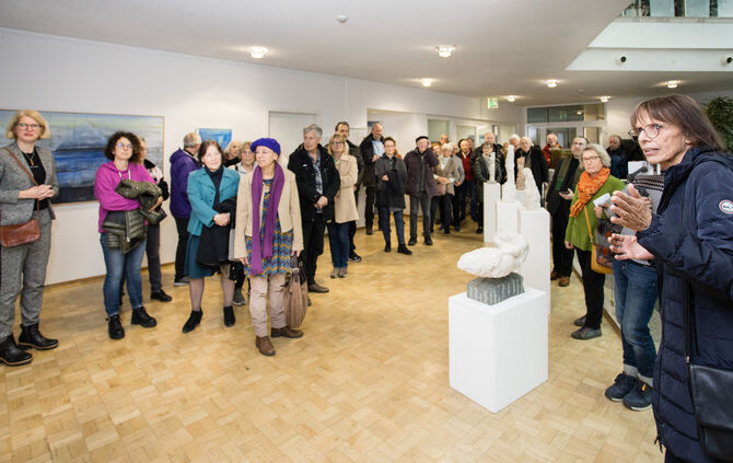 Finissage der Ausstellung der Waiblinger Künstlergruppe im ZVW Verlagshaus, 22.01.2025.