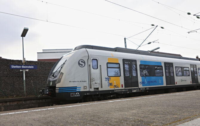 Die Bahn-Haltestelle Stetten-Beinstein