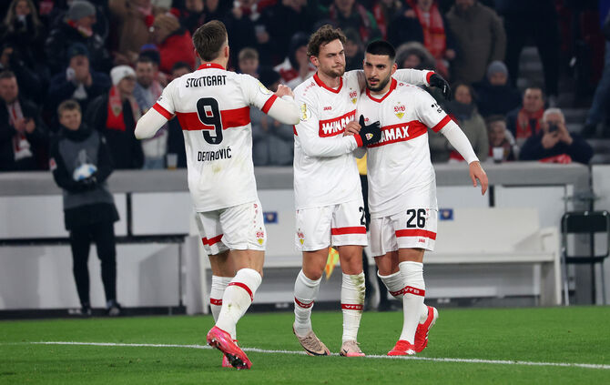 Fussball DFB Pokal VfB Stuttgart vs. FC Augsburg
