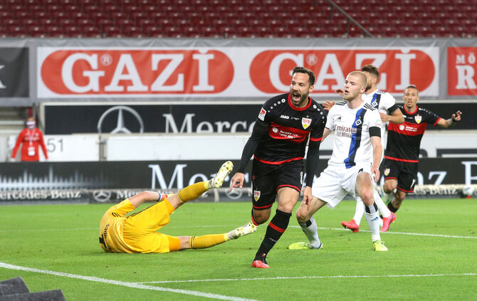 Fußball  2. Bundesliga  VfB Stuttgart vs. Hamburger SV