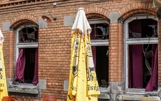 Explosion in einer Pizzeria