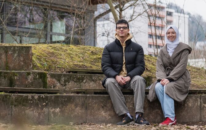 Bakri und Douaa aus Aleppo, Syrien, leben seit 2017  mit ihrer Familie in Rudersberg