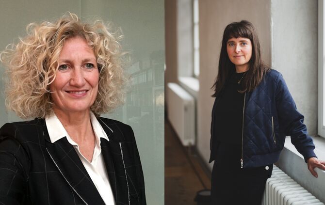 Die Kuratorinnen Claudia Emmert (links) und Ina Neddermeyer.