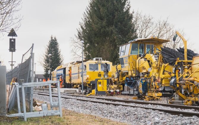 Gleisarbeiten Wiesel