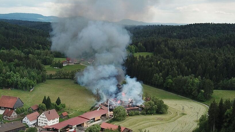 Ruppertshofen: Saegewerk in Vollbrand