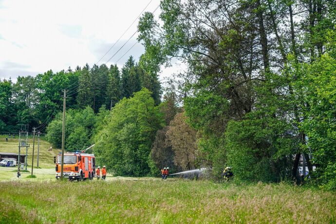 Ruppertshofen: Saegewerk in Vollbrand