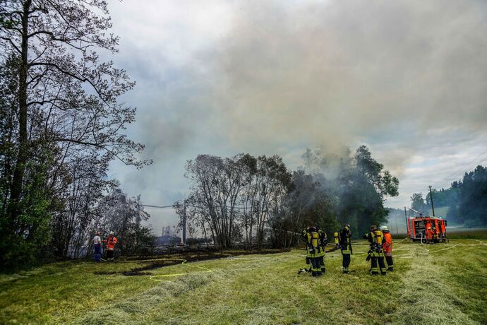 Ruppertshofen: Saegewerk in Vollbrand